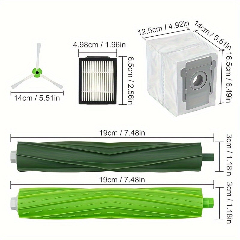 Juego de piezas de repuesto para aspiradora con cepillos y filtros para modelos iRobot