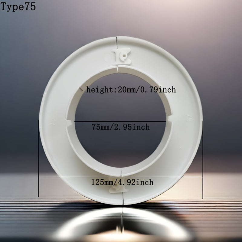 2-to'plam PVC devor teshigi qopqog'i konditsioner va quvur uchlari uchun