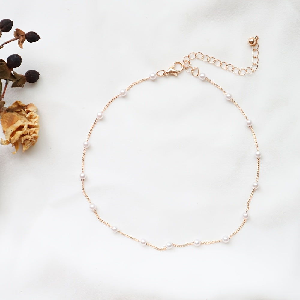 Ayollar uchun qora choker taqinchoq, marjonli marjon bilan, partiyalar va tadbirlar uchun zamonaviy alloy sharf