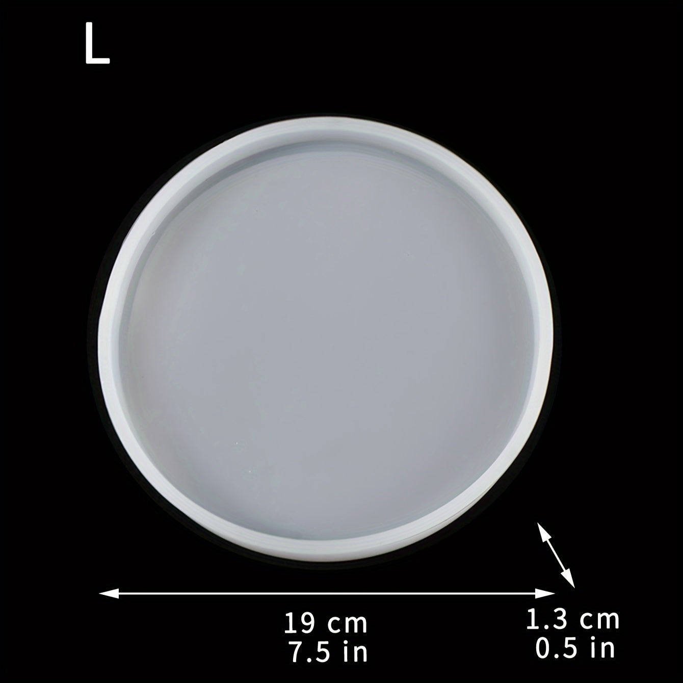 Round Silicone Mold for Epoxy Resin Coasters and Trays Marbled Blue Purple White