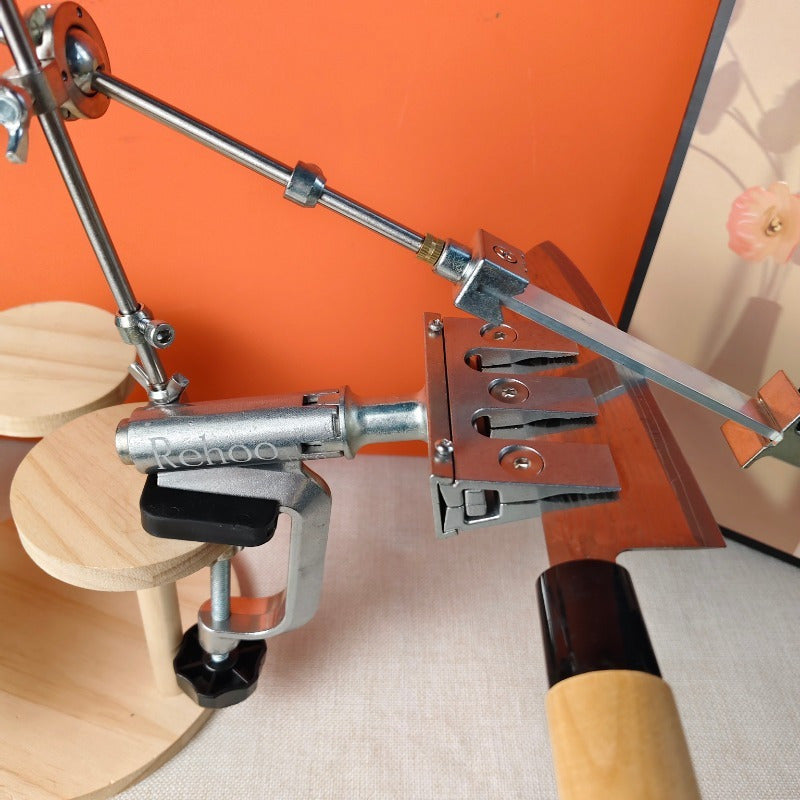 360° adjustable flip angle design stainless steel sharpener multi-piece set