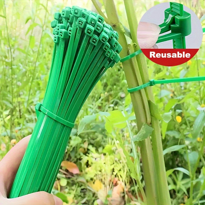 Reusable Heavy-Duty Nylon Ties 100/200 Pcs for Garden and Outdoor Use