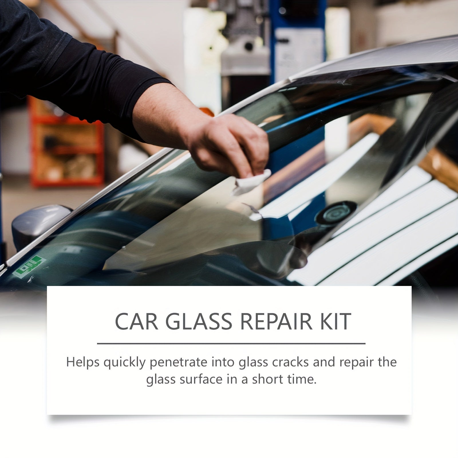 Car Glass Restoration Fluid Kit for Windshield Clarity and Transparency