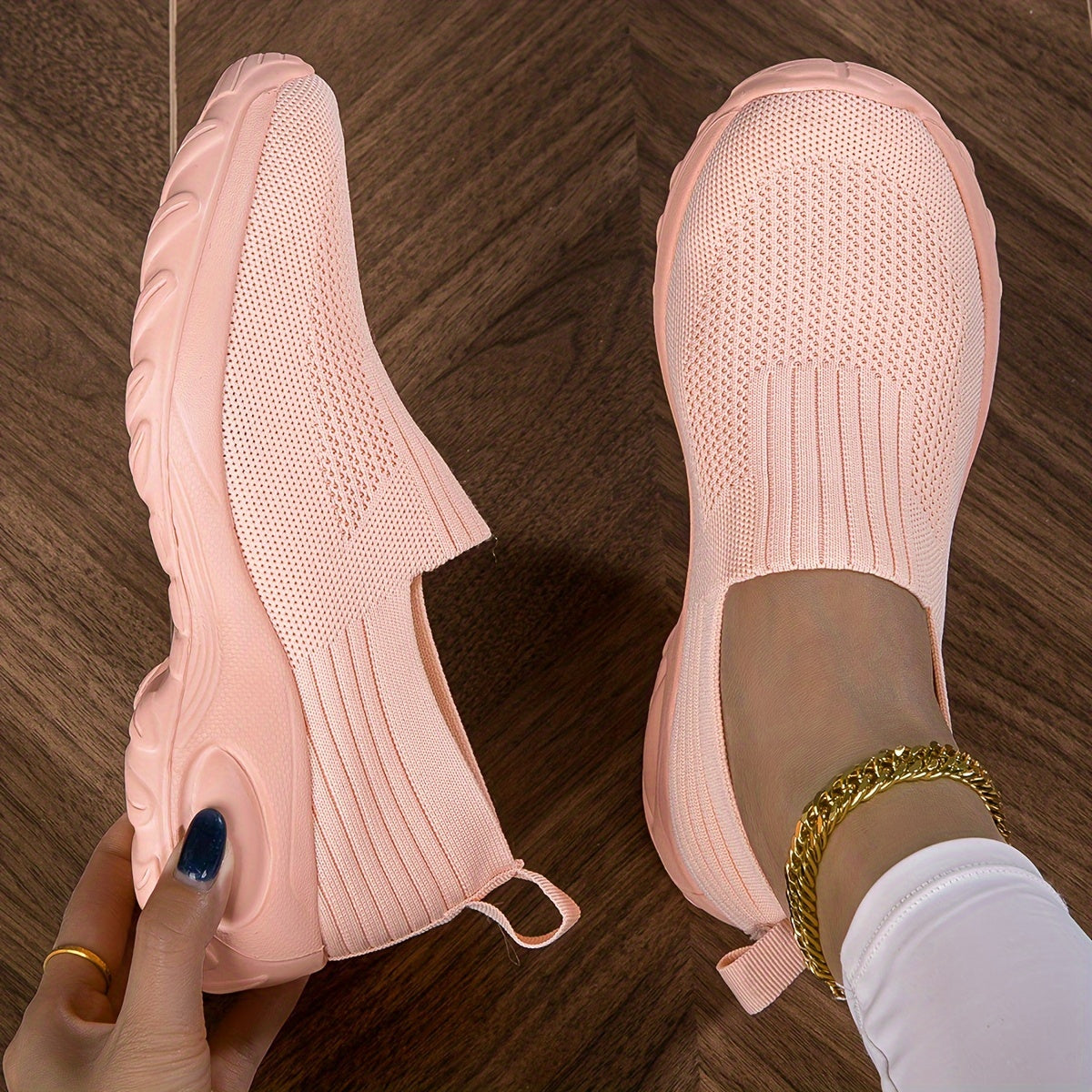 Women’s Casual Sports Socks Sneakers Thick Sole Air Cushion Shoes