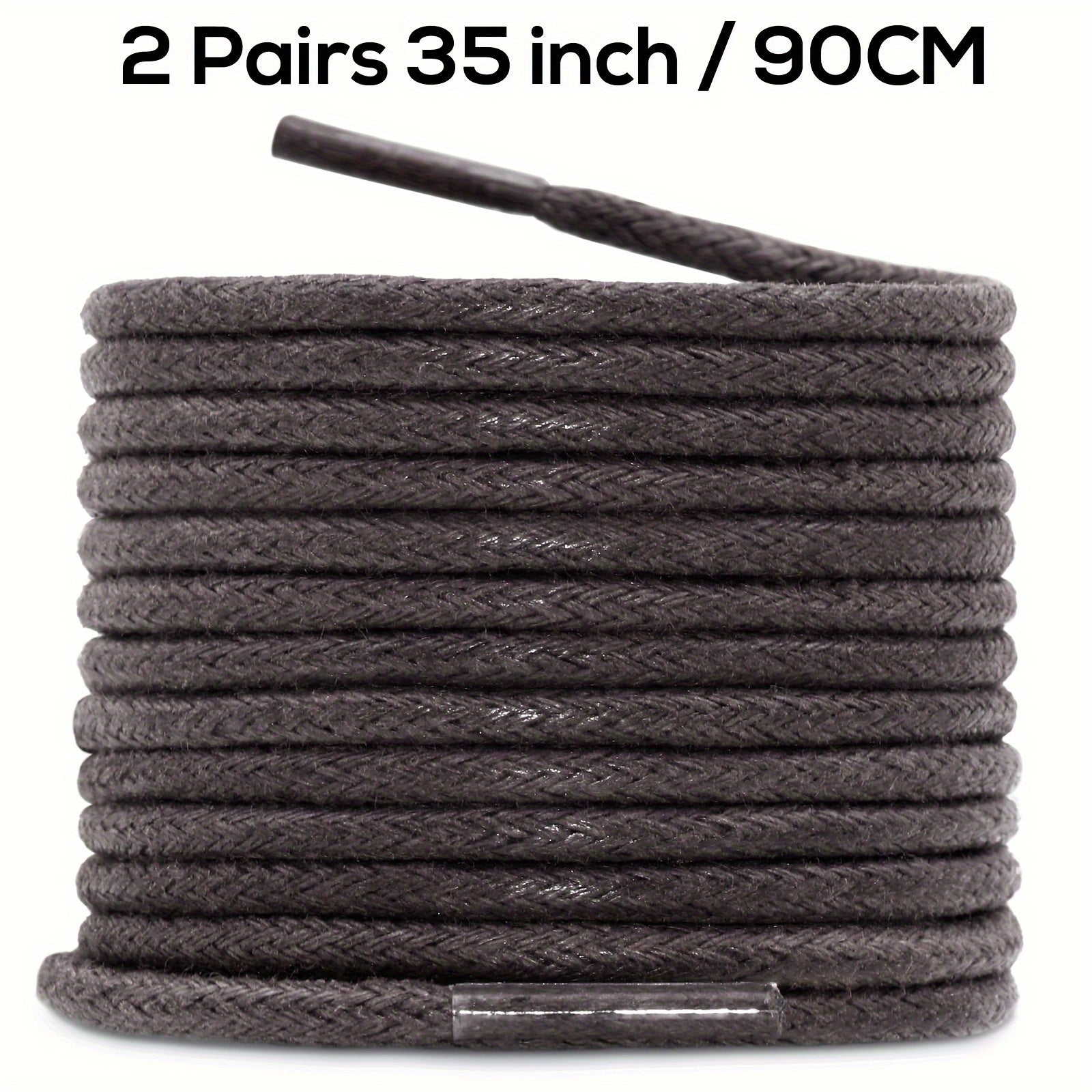 Unisex Waxed Shoelaces 0.25cm Thick Round Replacement Multi-Coloured 4 Pairs