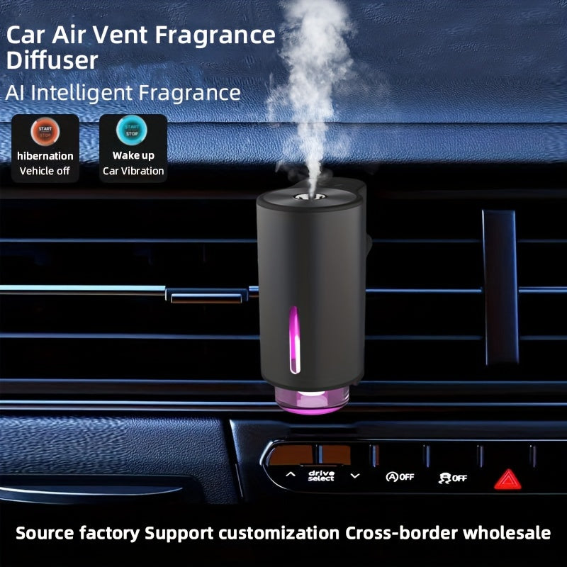 Car Air Vent Aromatherapy Diffuser Rechargeable Battery 3 Modes Essential Oil