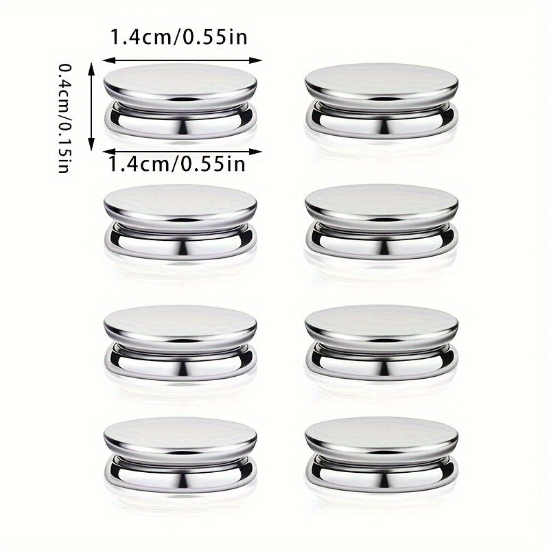 Set of 8 Electroplated Alloy Brooch Pins for Hijab with Magnetic Closure Modern Design