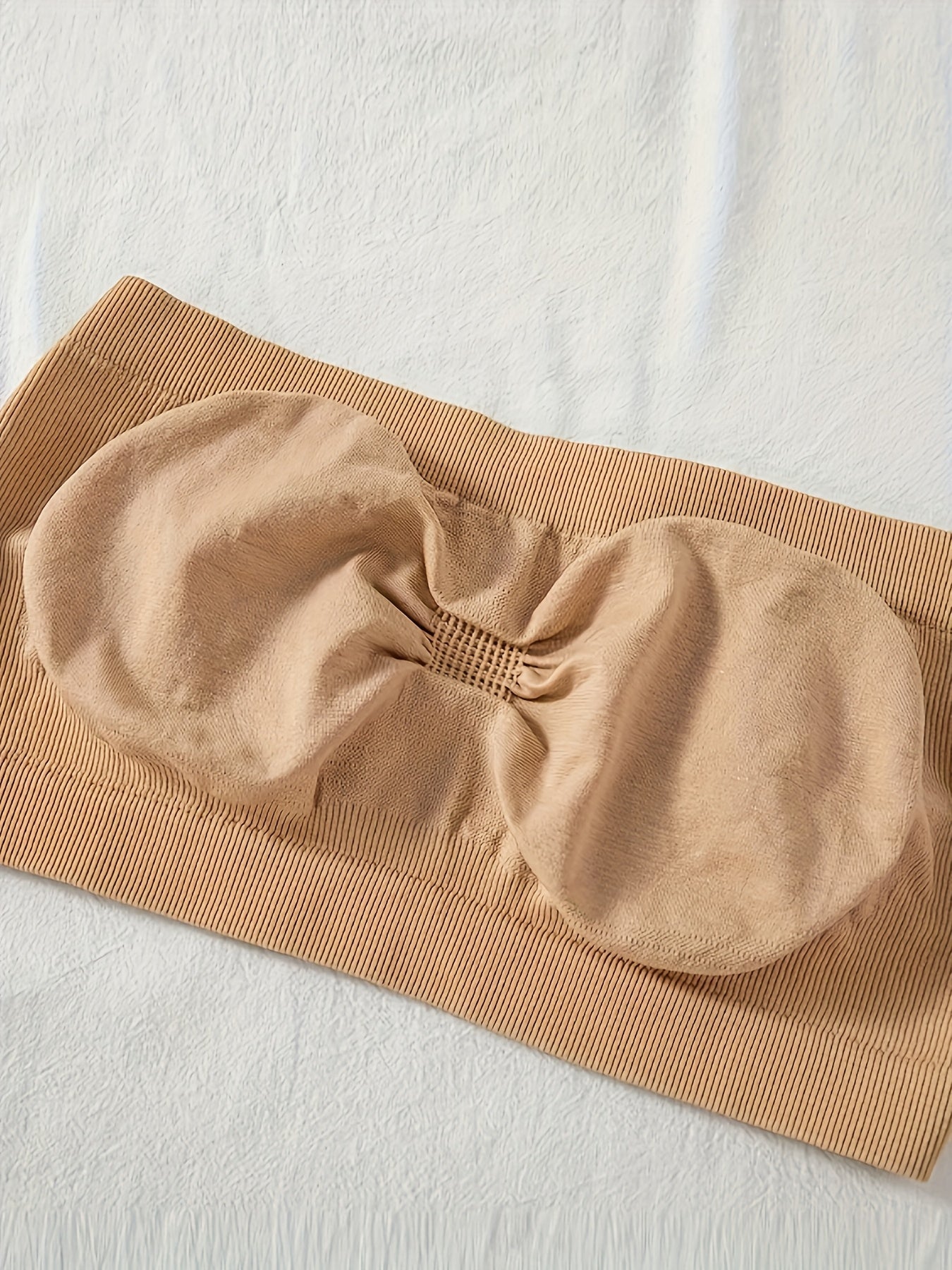 Plus o'lcham tarmoq bandeau tube bra, slayt qilmaydigan, shilqim va nafas oladigan, 4 ta paket