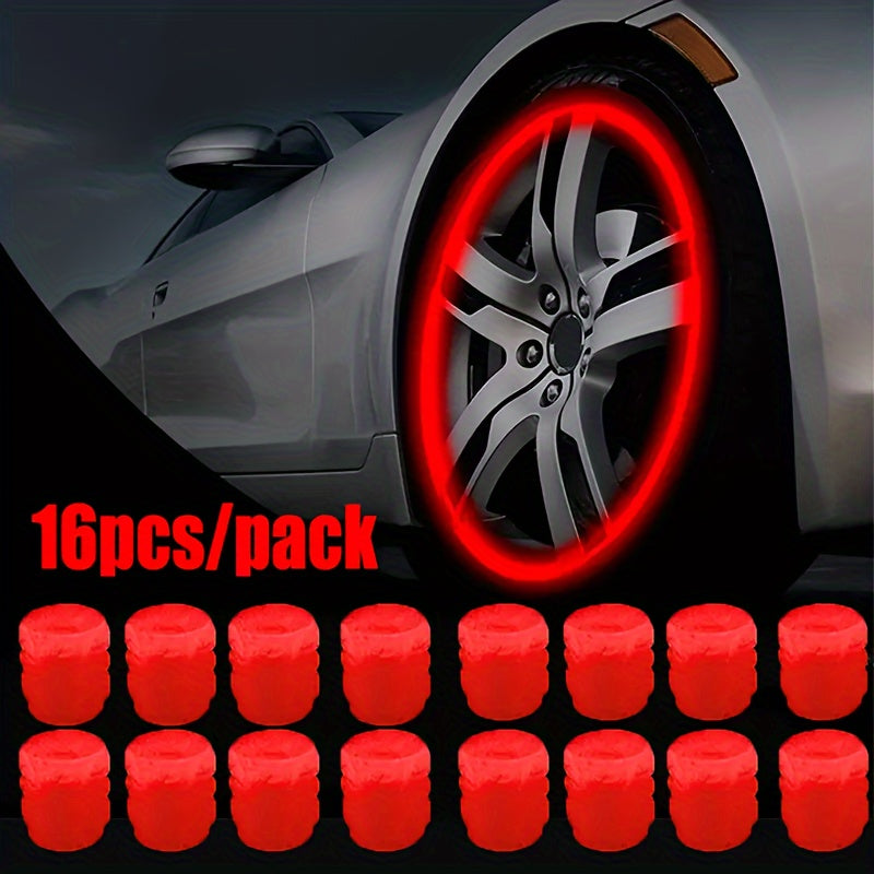 Glow in Dark Plastic Tire Valve Stem Caps for Cars Bikes Motorcycles Pack