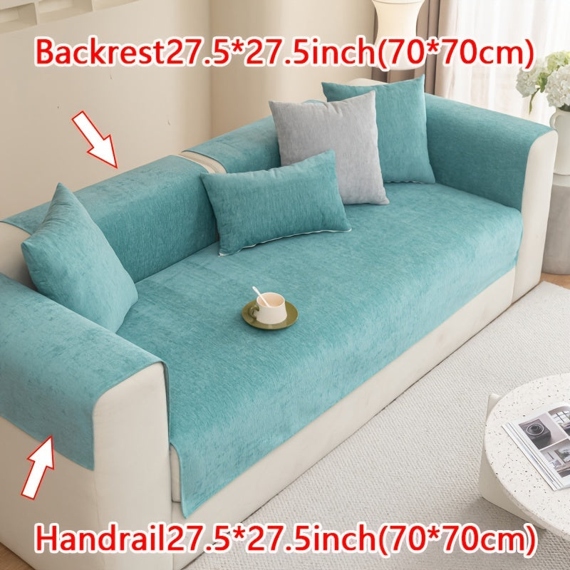 Chenille Sofa Cover for Armchairs and 4-Seater Sofas Pet-Friendly Non-Slip Machine Washable