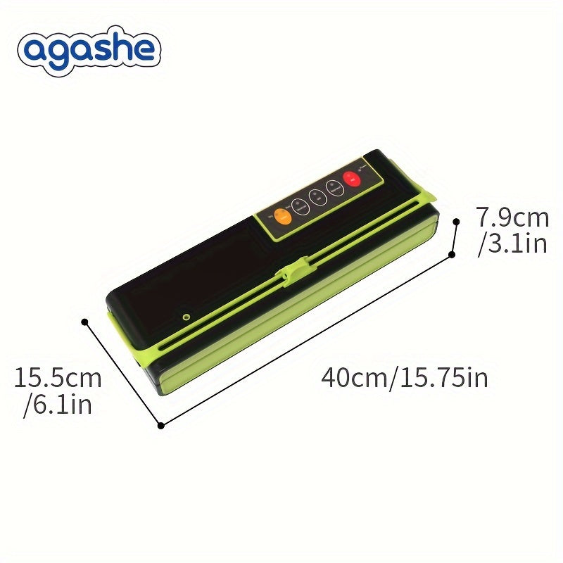Vacuum Sealer Machine for Kitchen Food Preservation with Roll Bag, Automatic Sealing