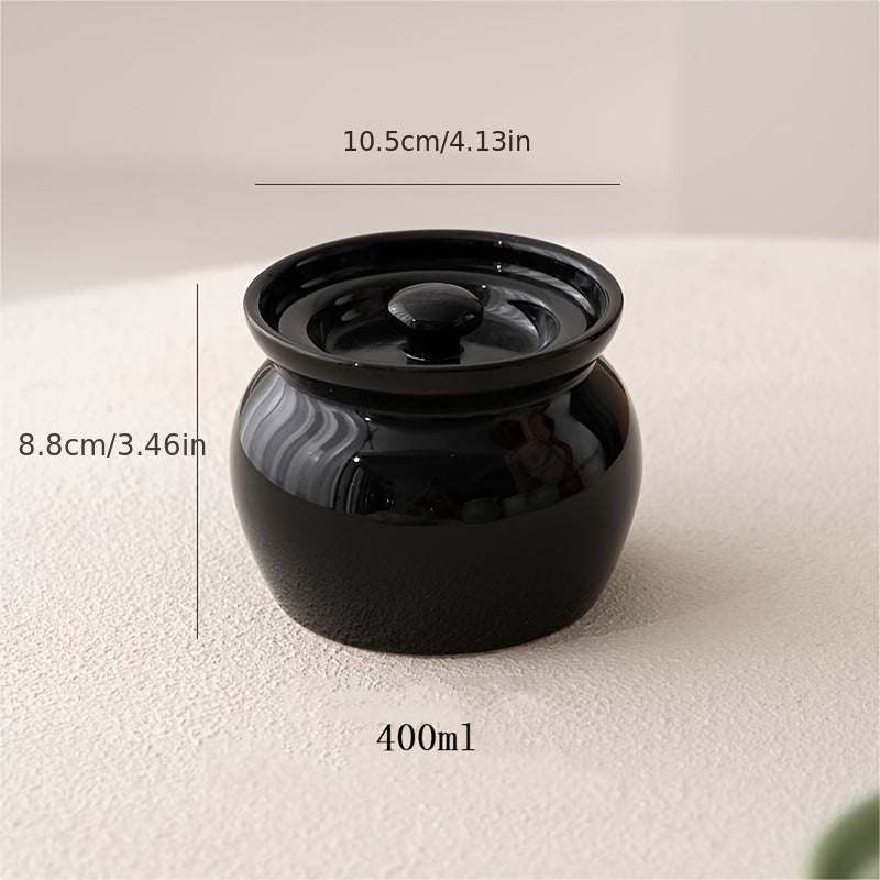 Single Serving Ceramic Stew Pot with Lid Multiple Colors Food Safe Leak Proof for Soups Vegetables