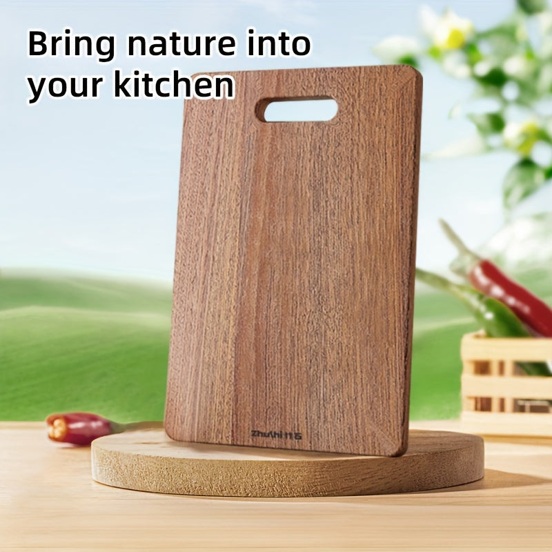 Mold-Resistant Sapele Hardwood Chopping Board Double-Sided for Vegetables and Fruits