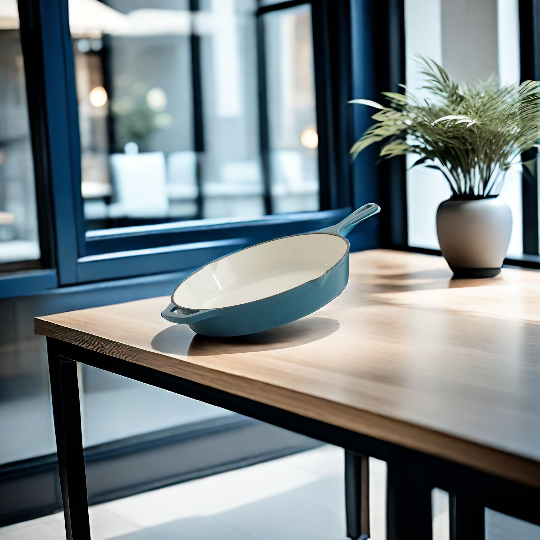 Cast Iron Fry Pan with Pour Spout, Oven Safe, 10 Inch