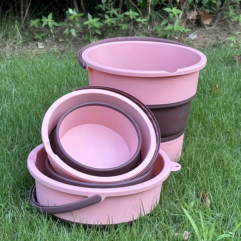 Telescopic Folding Bucket Multi-Use Collapsible Plastic with Handle for Fishing Car Wash