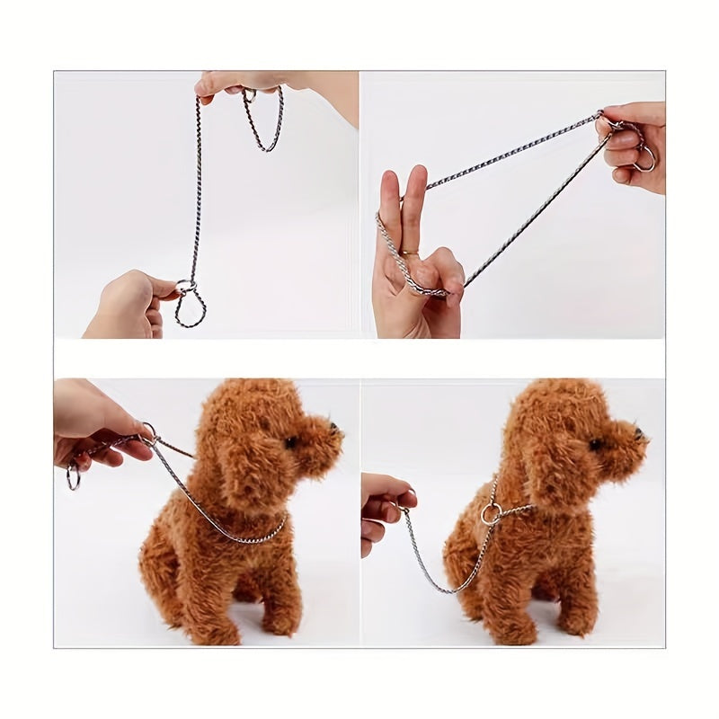 Stainless Steel Dog Choke Chain Collar for Training and Walking Durable Metal Snake Chain