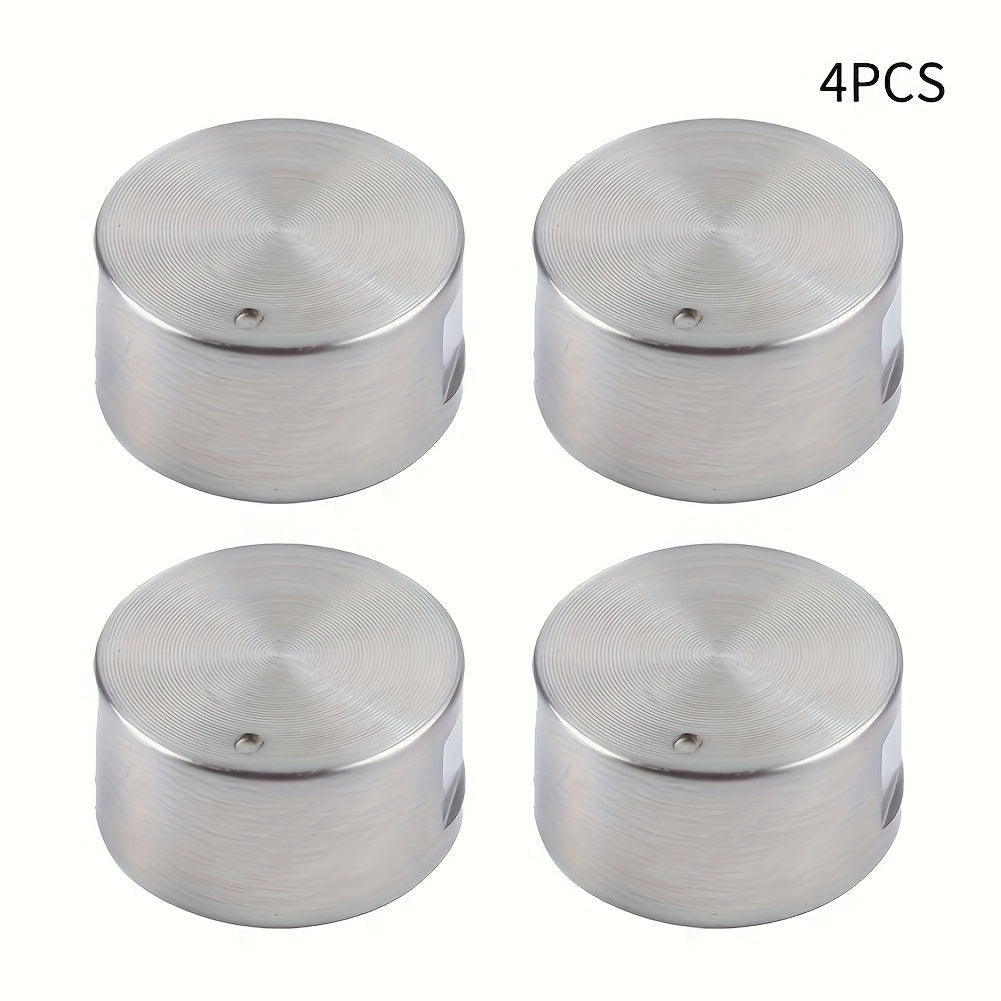 Zinc Alloy Round Kitchen Knob Gas Stove Handle with Metal Finish and Top Protectors