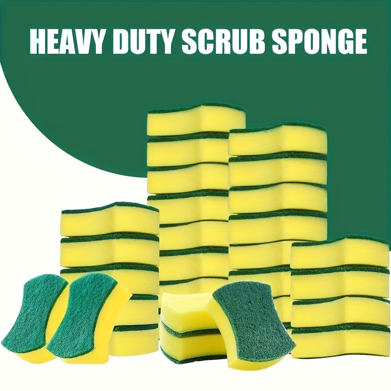 Multipack of 10/12/24 Multi-Purpose Cleaning Sponges with Dual-Sided Scrub Pads