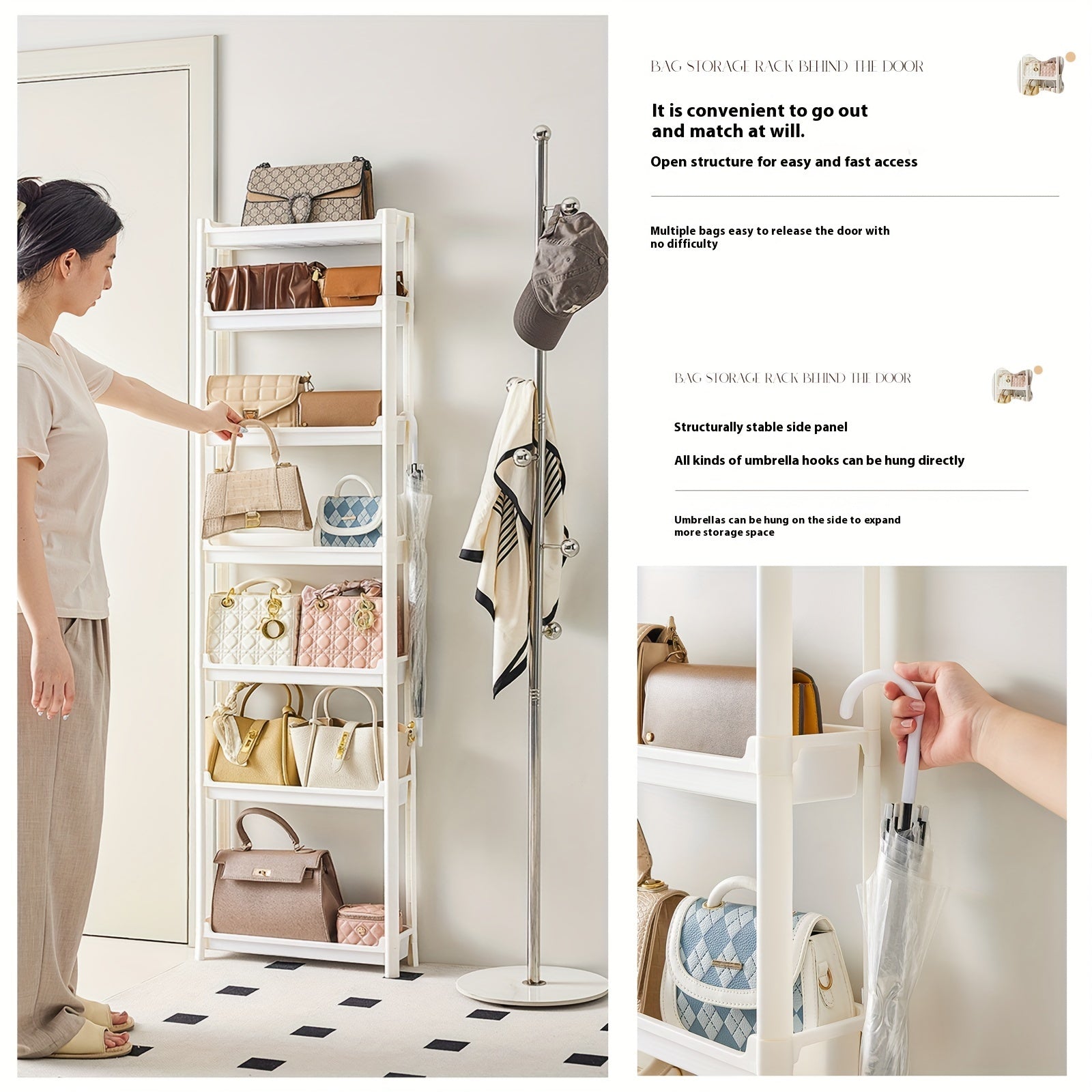 Armario de almacenamiento compacto con ruedas para baño, cocina, debajo de la cama, 3/4/8 niveles