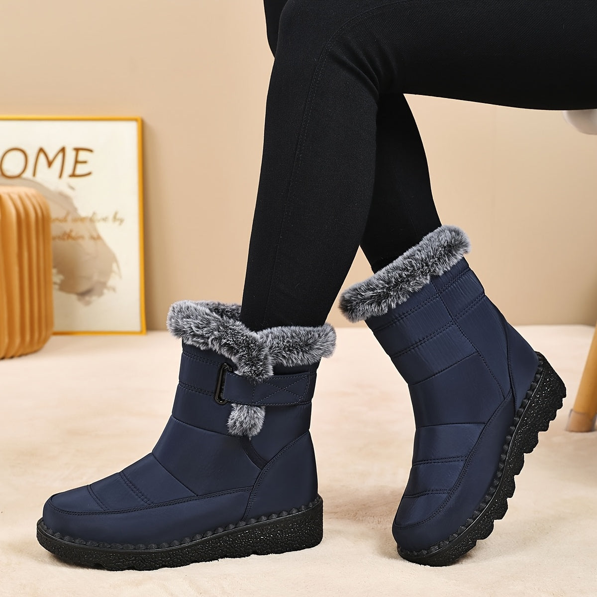 Women's Velvet Warm Snow Boots with Soft Lined for Winter Seasons