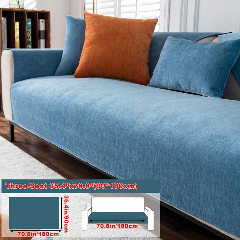 Chenille Sofa Cover for 1-4 Seater All-Season Pet-Friendly Non-Slip Machine Washable
