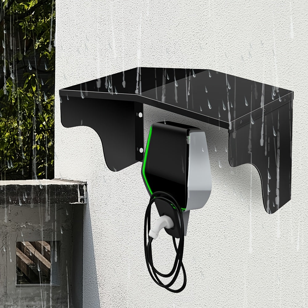 Universal Weatherproof Wall-Mounted Level 1 EV Charger Cover Rain Snow Resistant Outdoor Charging Box