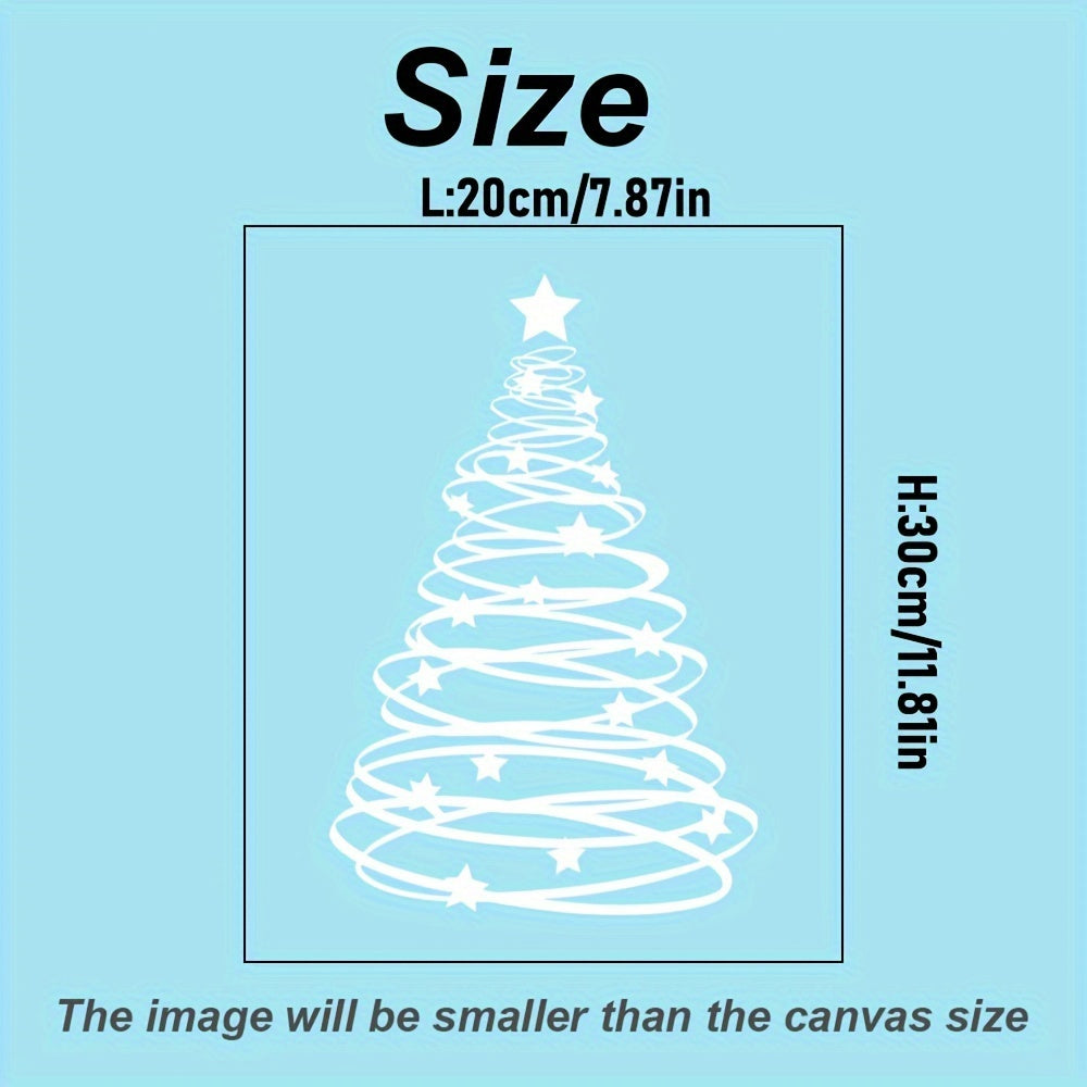 Christmas Tree Glass Sticker Reusable PVC Matte Rectangular Window Door Decor