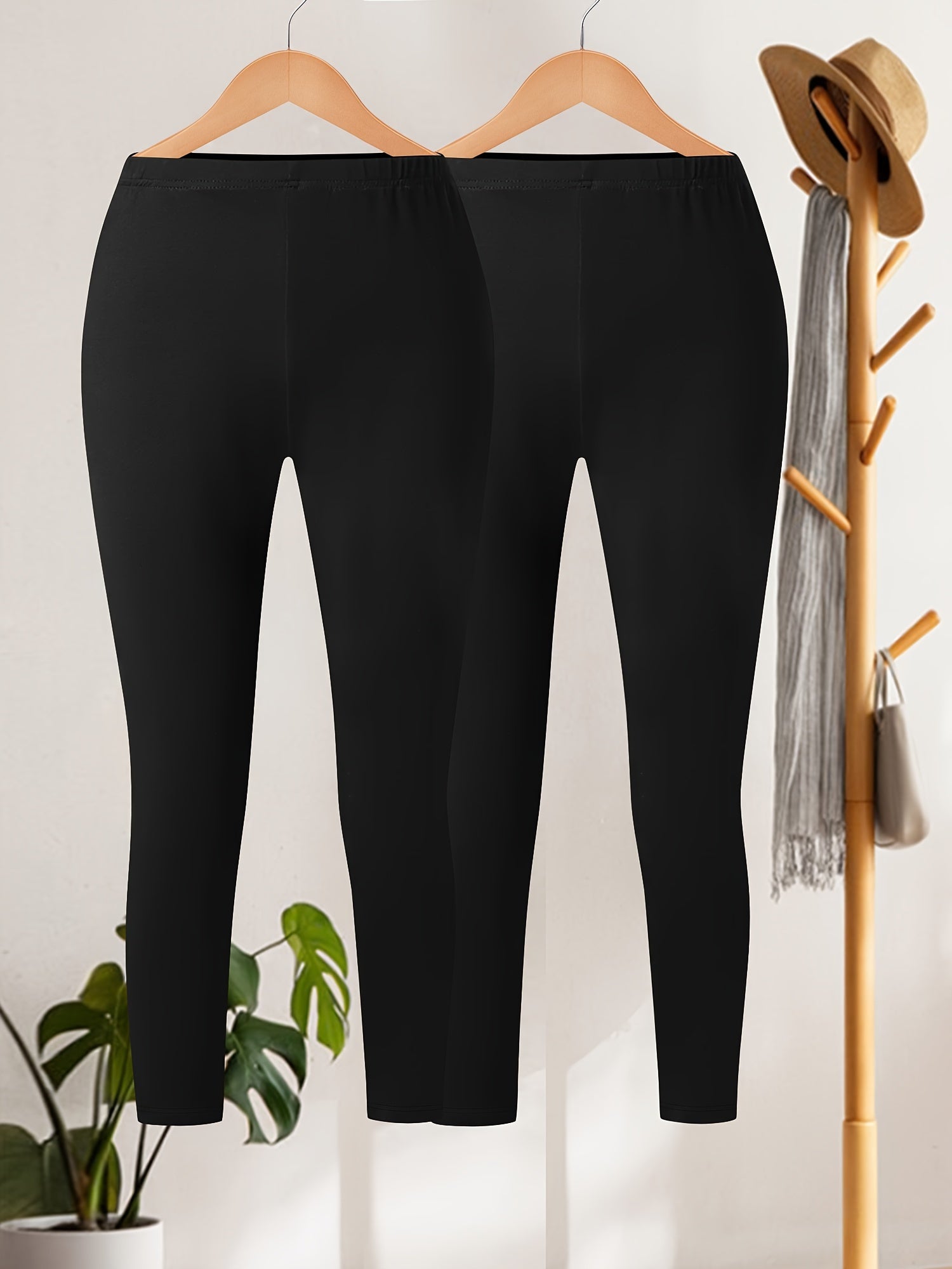 Plus Size Leopard Print Skinny Leggings High Waist Cropped Pants