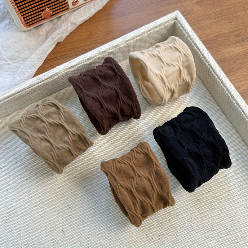 Women's Hair Scrunchies Soft Stretchy Fabric Non-Slip Wide Colorful Elastic Bands