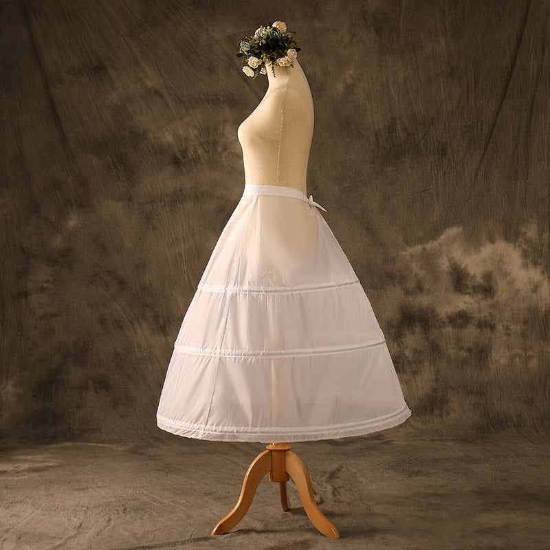 Bridal Petticoat with 3 Hoops White Tutu Skirt for Wedding Dresses Spring