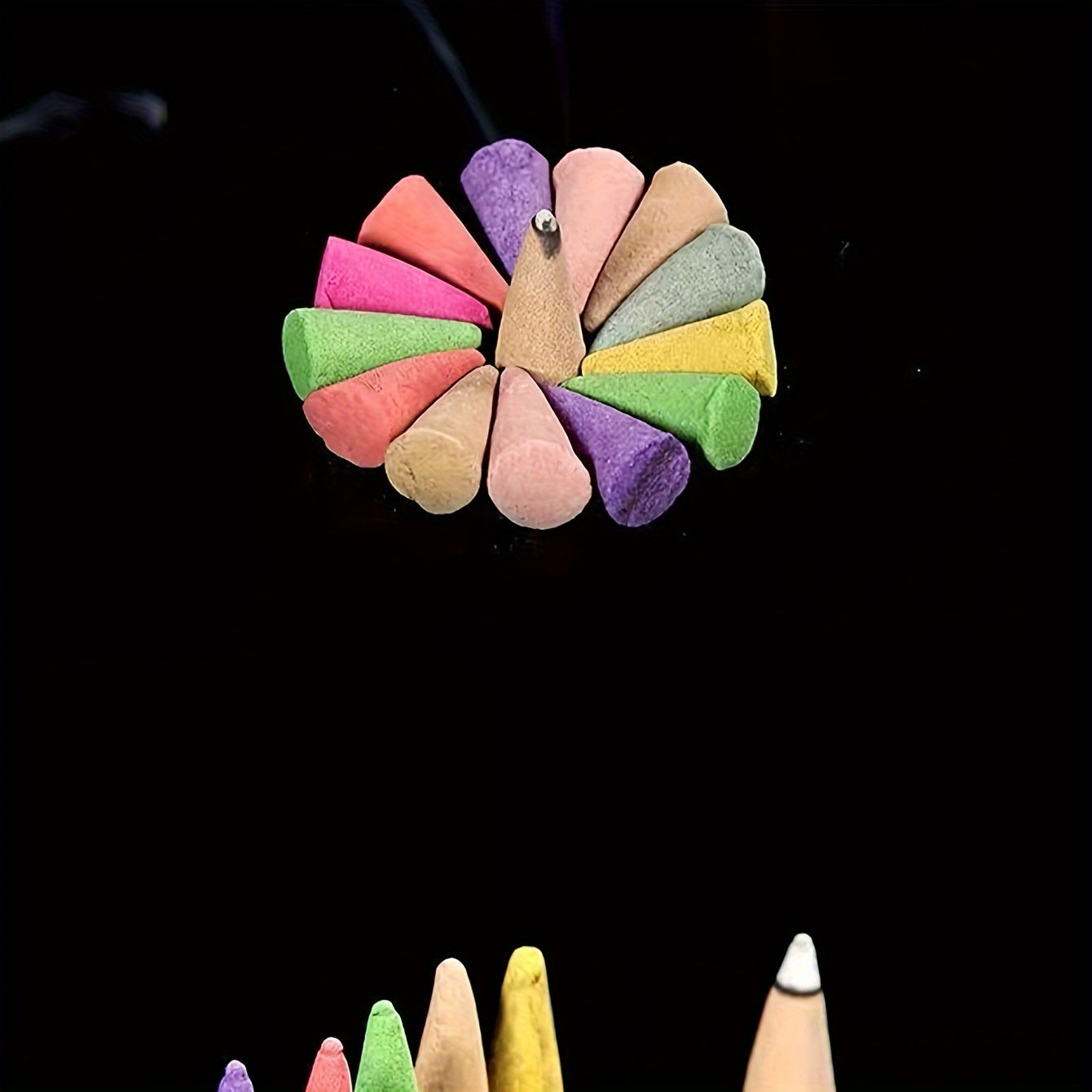 Ассорти из деревянных конусов с ароматом жасмина для праздников, не перьевых, изготовленных оптом.