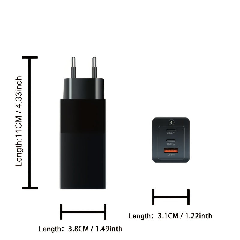 100W GaN USB C Fast Charger for MacBook Laptop Samsung Xiaomi Quick Charge 4.0 3.0 US UK EU Plug