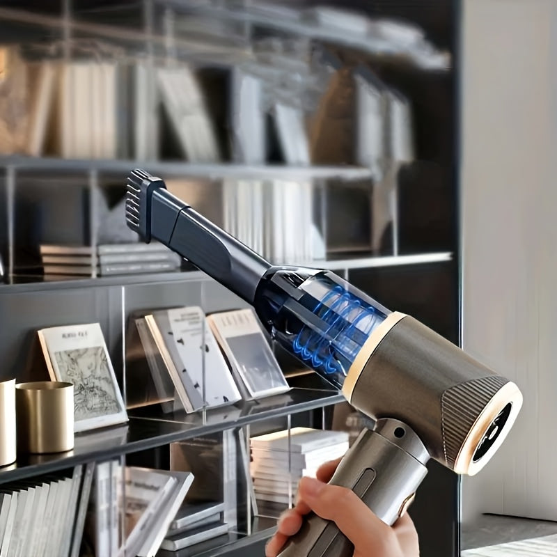 Aspiradora inalámbrica de mano con boquillas para suelo y coche para uso en el hogar y en el coche