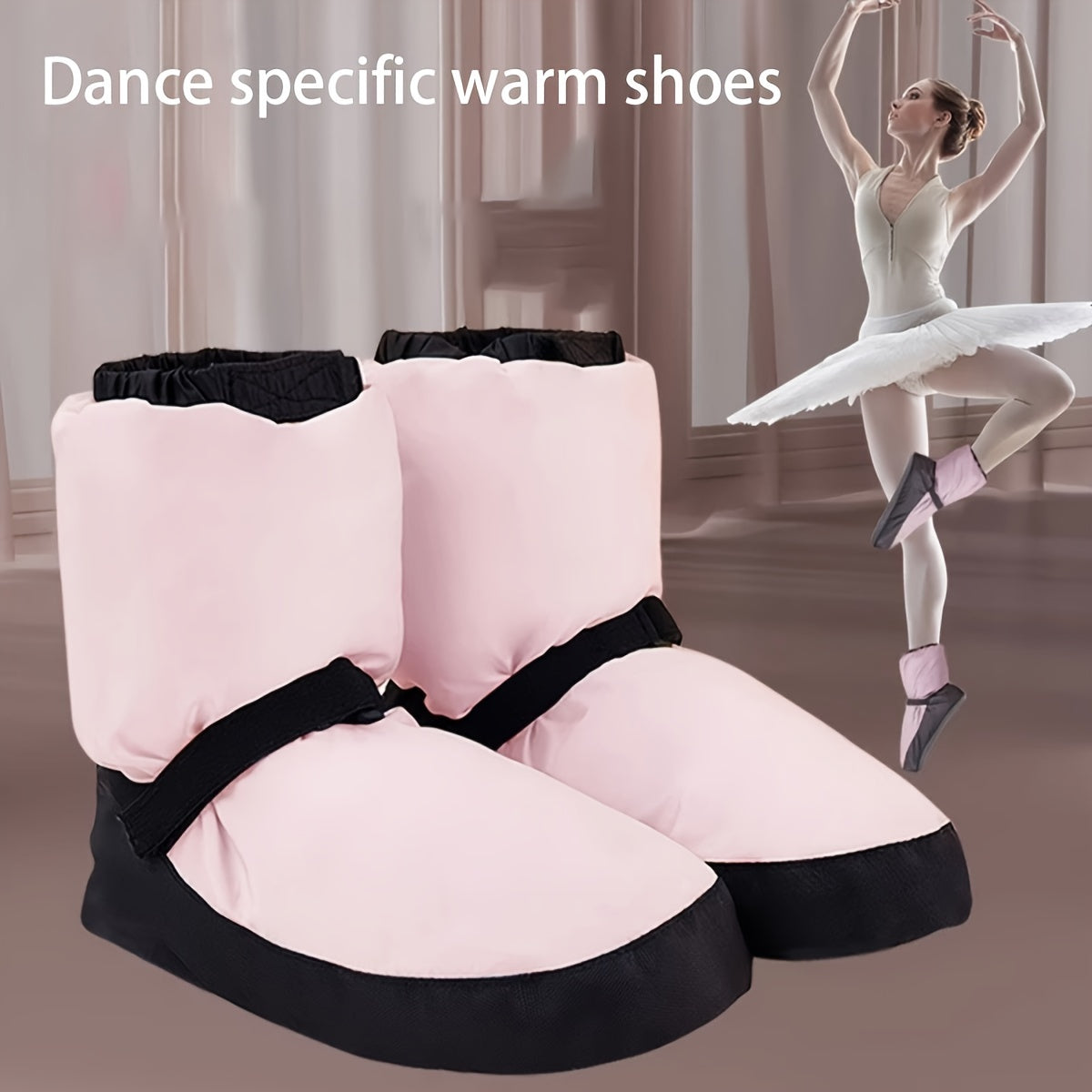 Dance Warm Shoes Female Soft Sole Practice Dance Shoes Thickened Winter