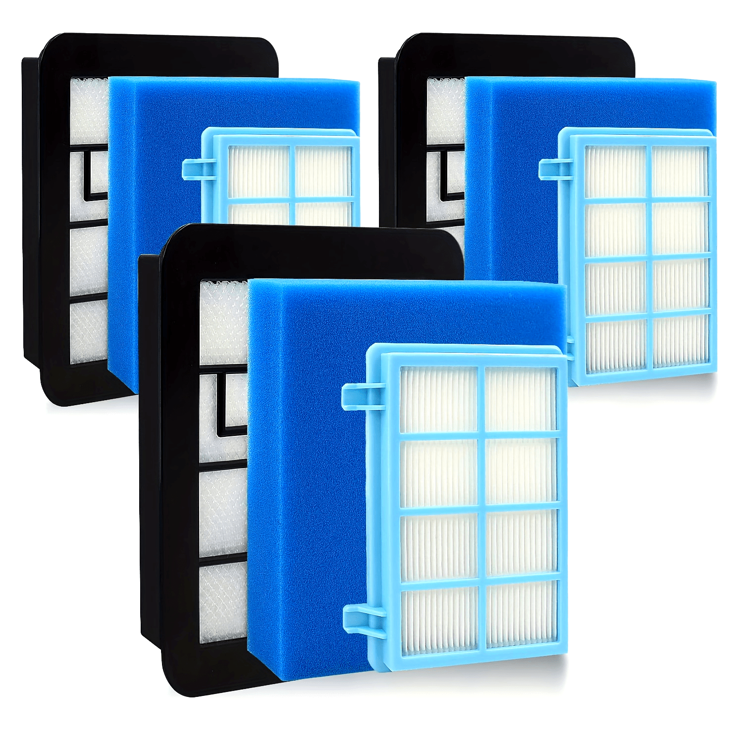 3 Pack Vacuum Filter Accessories for Compact and Active Cleaners HEPA Replacement