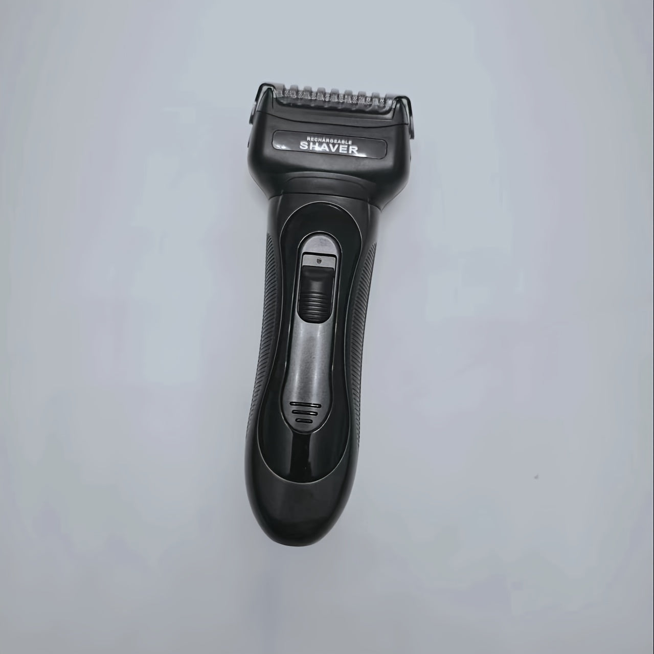 Электрическая бритва для мужчин с двумя лезвиями из нержавеющей стали и триммером для носа