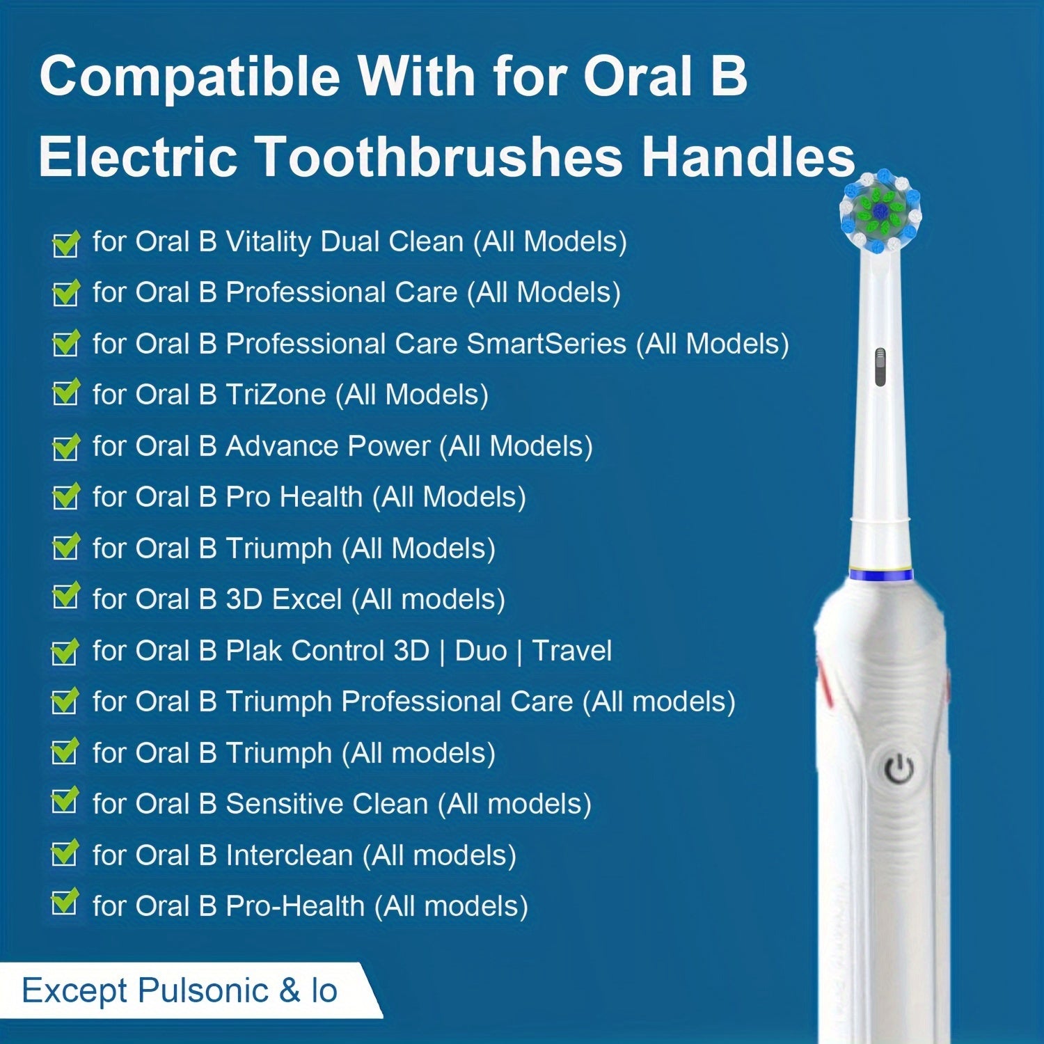 Elektr tish tozalash uchun 16 dona almashtirish tish cho'tkasi boshli tozalash uchun aniq oqartirish