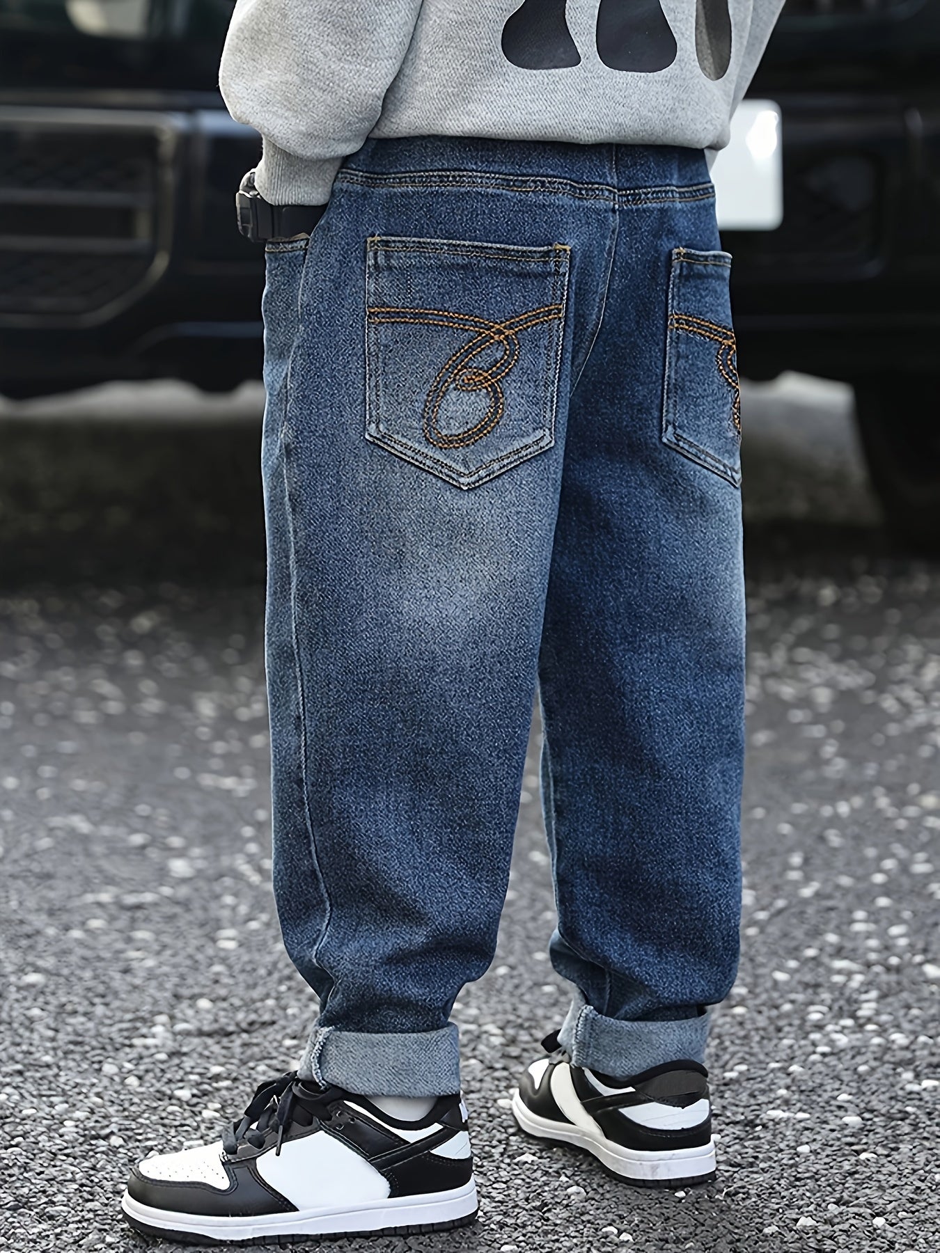 Boys Casual Jeans with Pockets for All Seasons Kids' Denim Pants Regular Fit