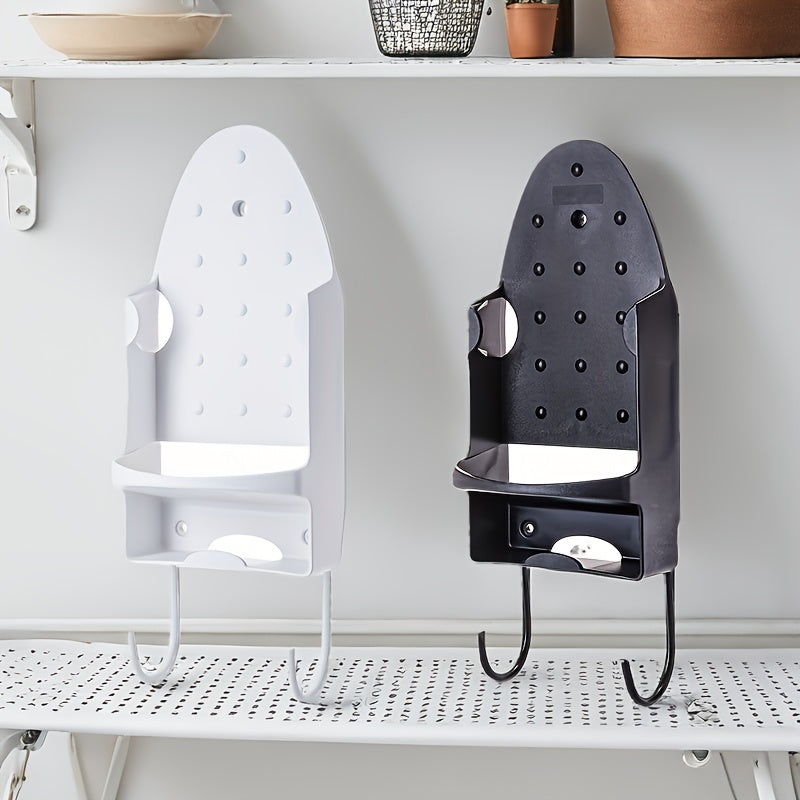 Temir Rack Mehmonxonasidagi Temir Xonada Qalin Oq Rack, Temir Taxtasi va Elektr Temirni Saqlash Uchun