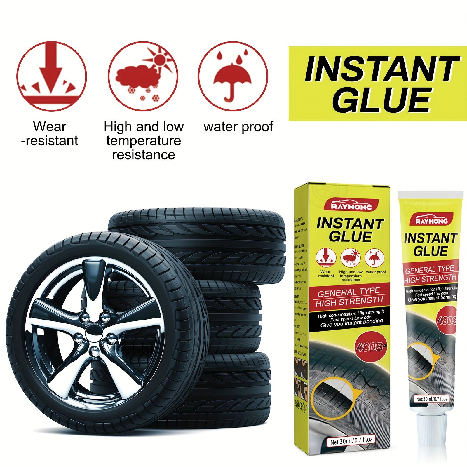 Instant Glue for Car Tire Repair High Strength Waterproof 20G