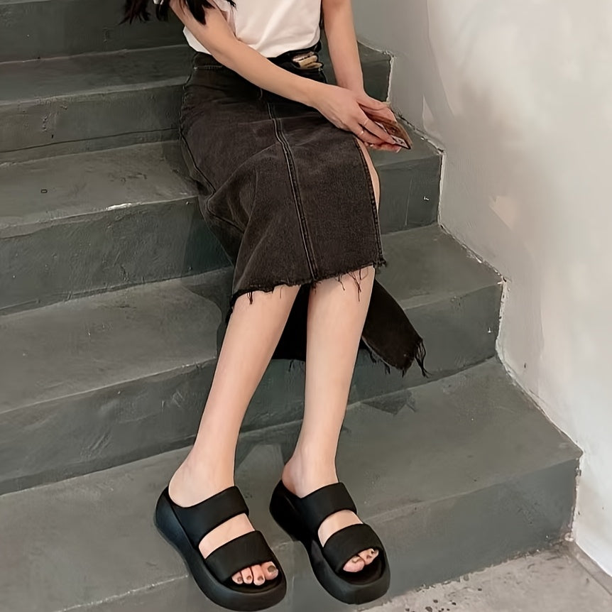 Ayollar uchun minimalistik tashqi makon uchun qulay chanoq poyabzali, bardoshli materialda