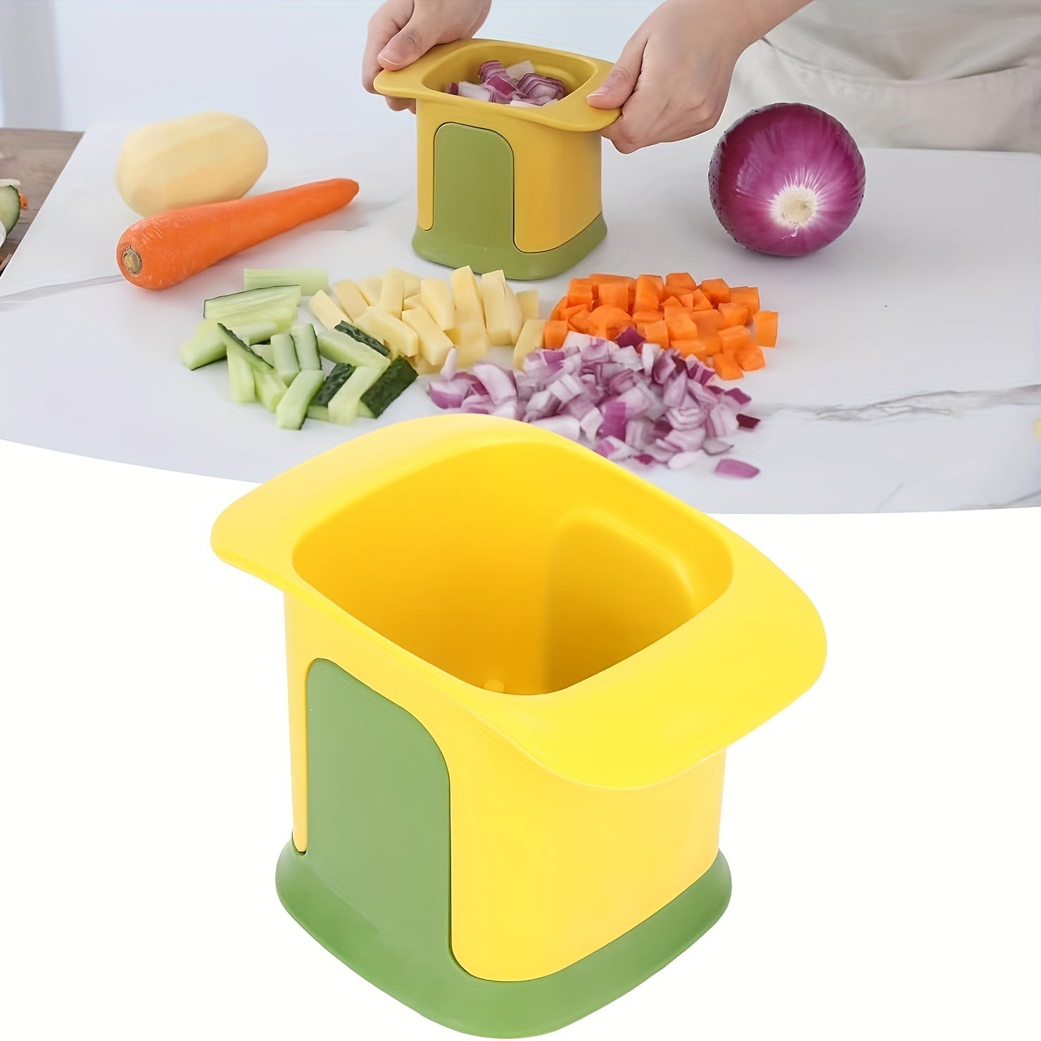 Kitchen Chopper Vegetable Cutter, Manual, Compact, Easy to Use