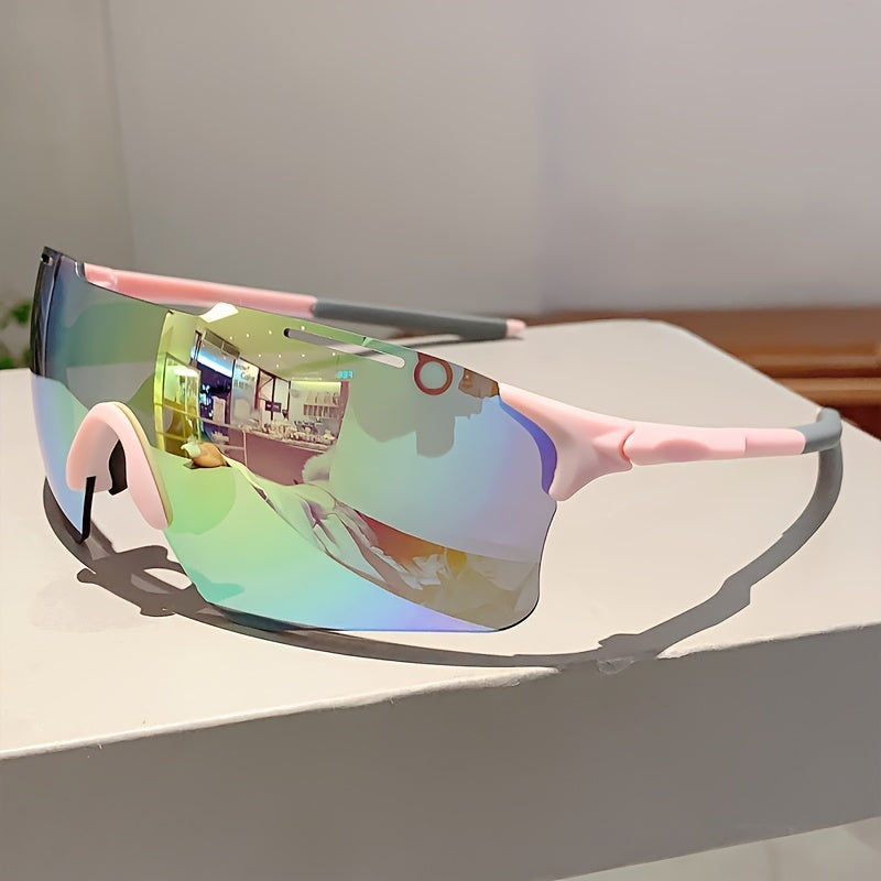 Women's Rimless Fashion Glasses with Integrated Lenses for Cycling and Outdoor Use