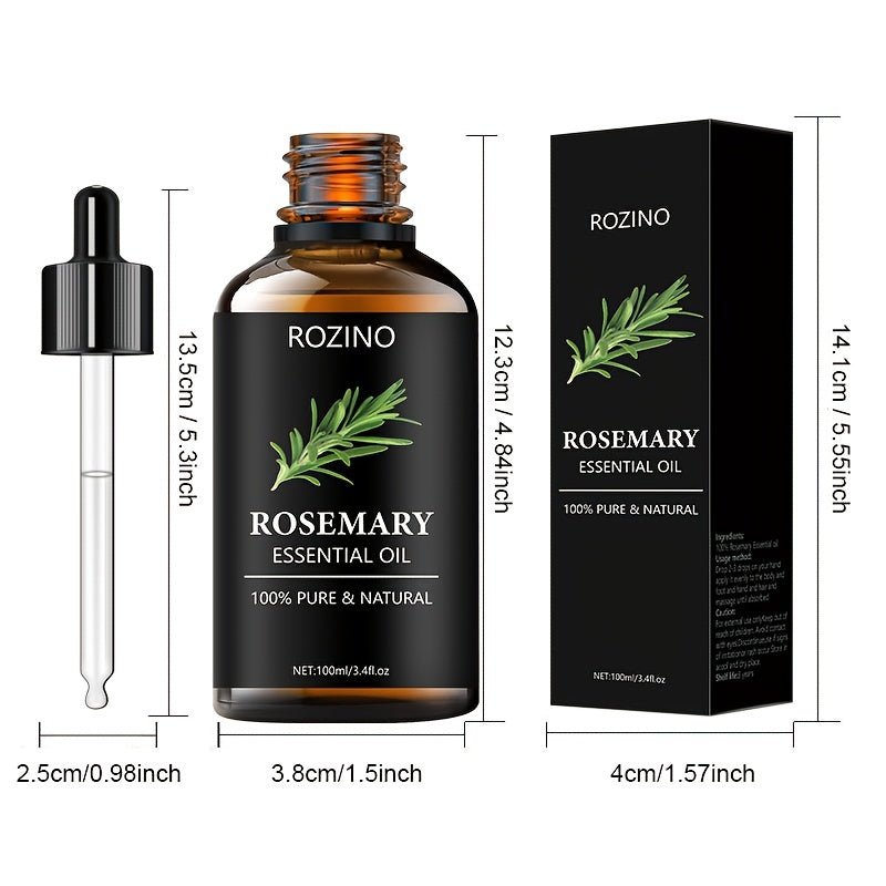 Unisex Natural Rosemary Essential Oil 100ml for Hair Care Moisturizing Shiny Hair