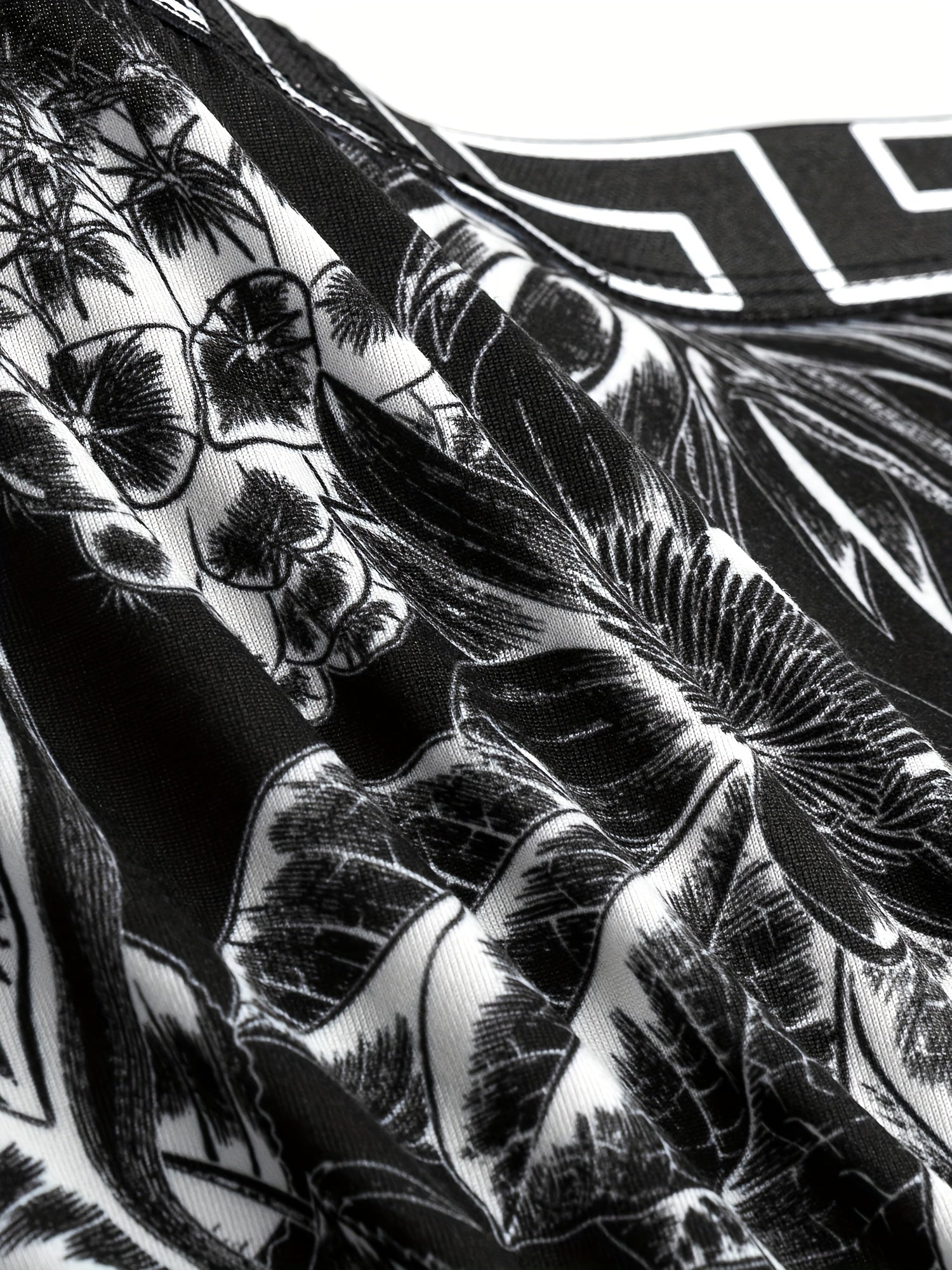 Set of 10 Geometric Pattern Boxer Briefs for Men Polyester Elastane Medium Stretch