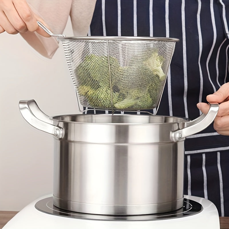 Stainless Steel Frying Basket for French Fries Food Heat Resistant Snack Strainer