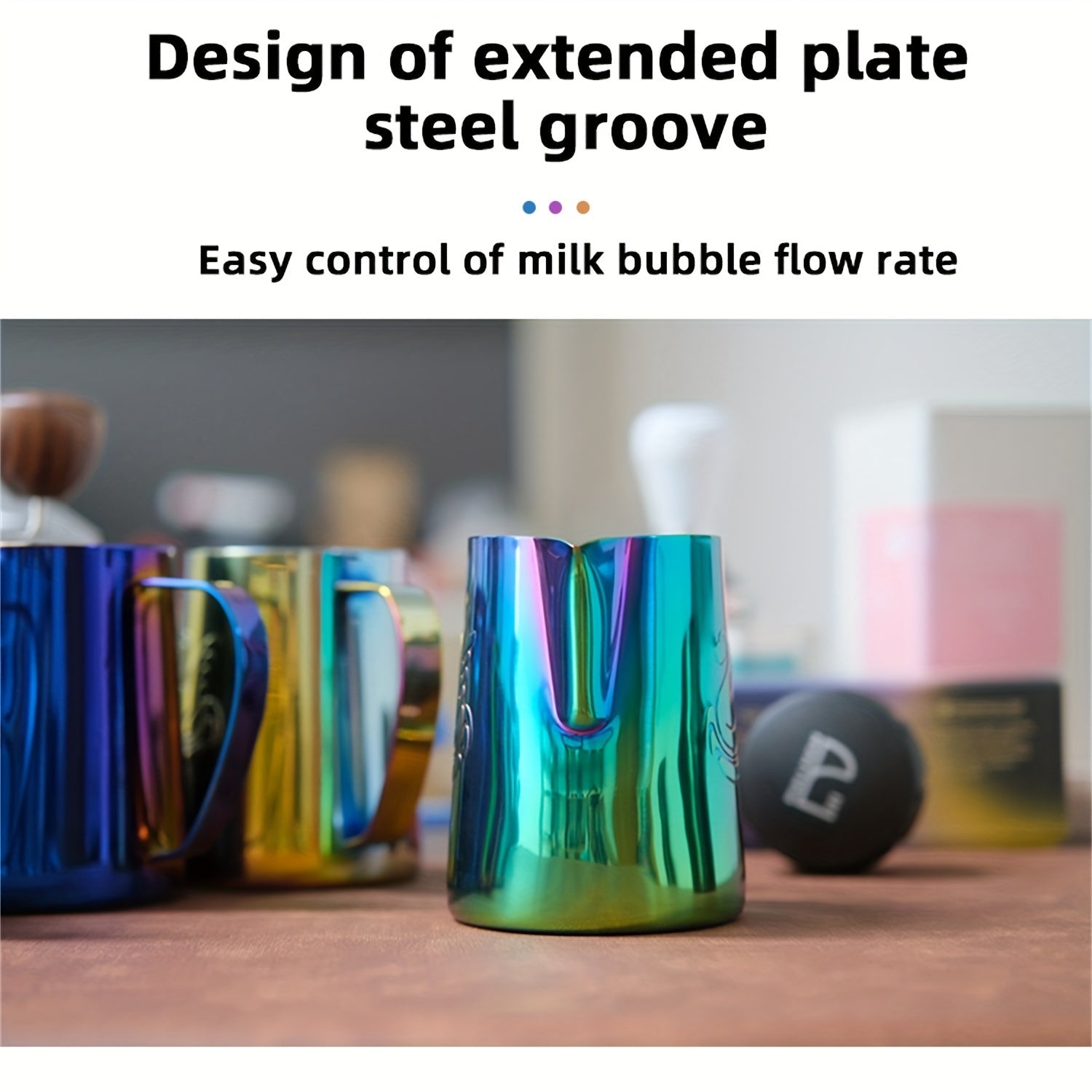 400ml Stainless Steel Milk Frothing Pitcher with Latte Art Pen and Teflon Coating