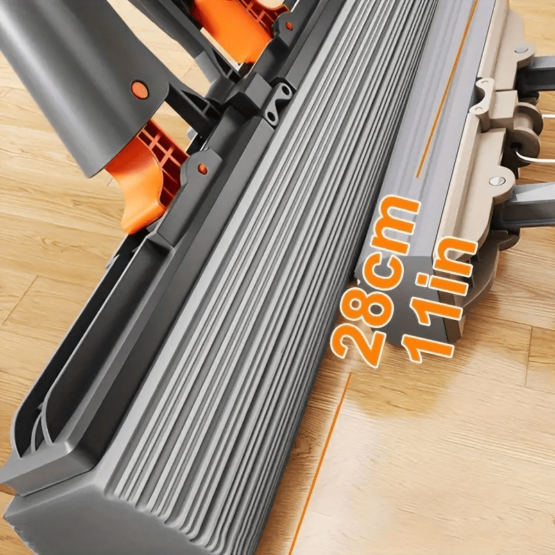 Oson siqish rulonli mop, zanglamaydigan po'lat ramka, yuvinish uchun absorbent gubka