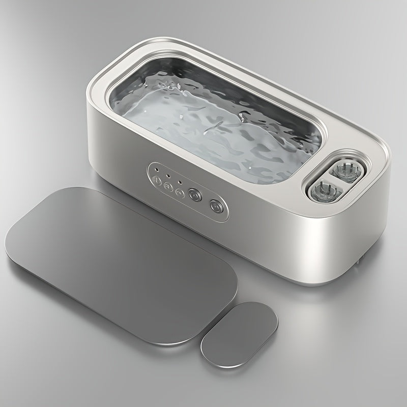 Portable Deep Cleaning Device with Rechargeable Battery and High Frequency Vibration for Glasses Jewelry Watches and Dentures