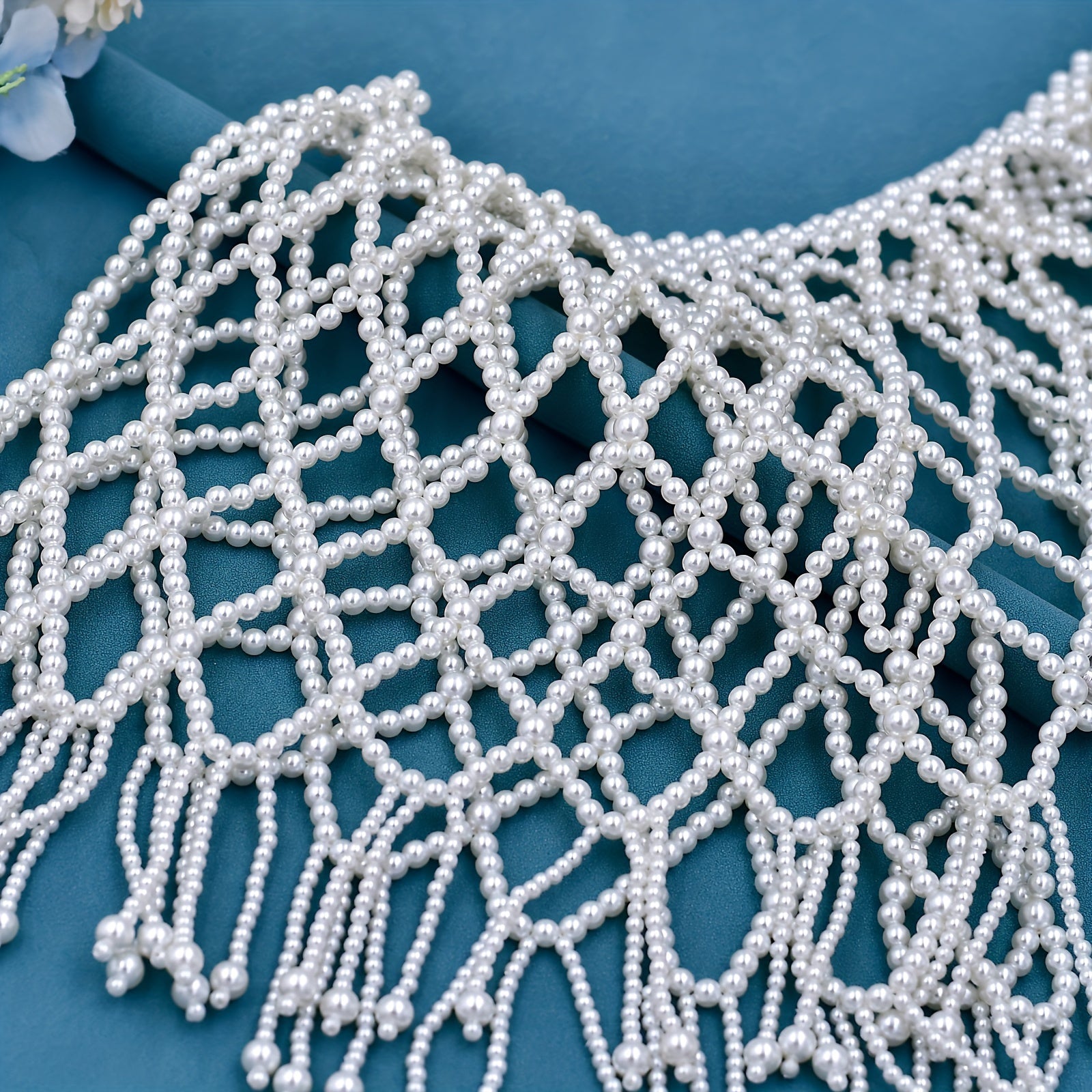 Wedding Shoulder Chain with Pearls and Tassels for Brides and Events